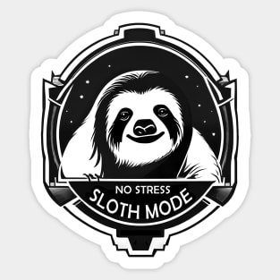 No Stress Sloth Mode Sticker